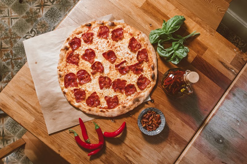 Fresh salad bar with crisp greens at Pizza Ranch restaurant
