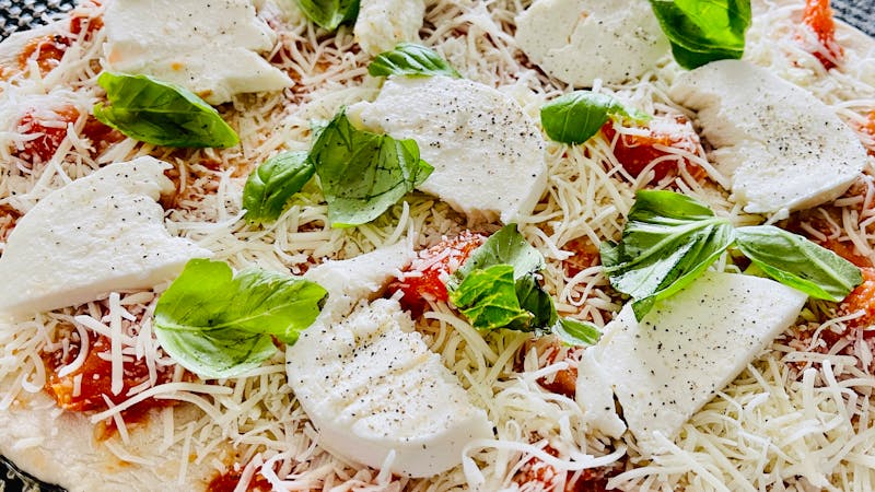Signature ranch pizza with fresh toppings at Pizza Ranch