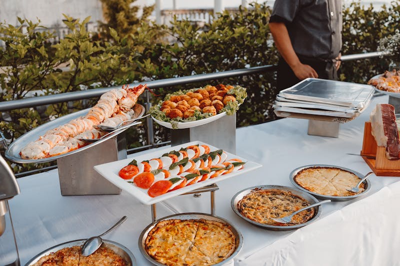 Pizza Ranch catering spread for events